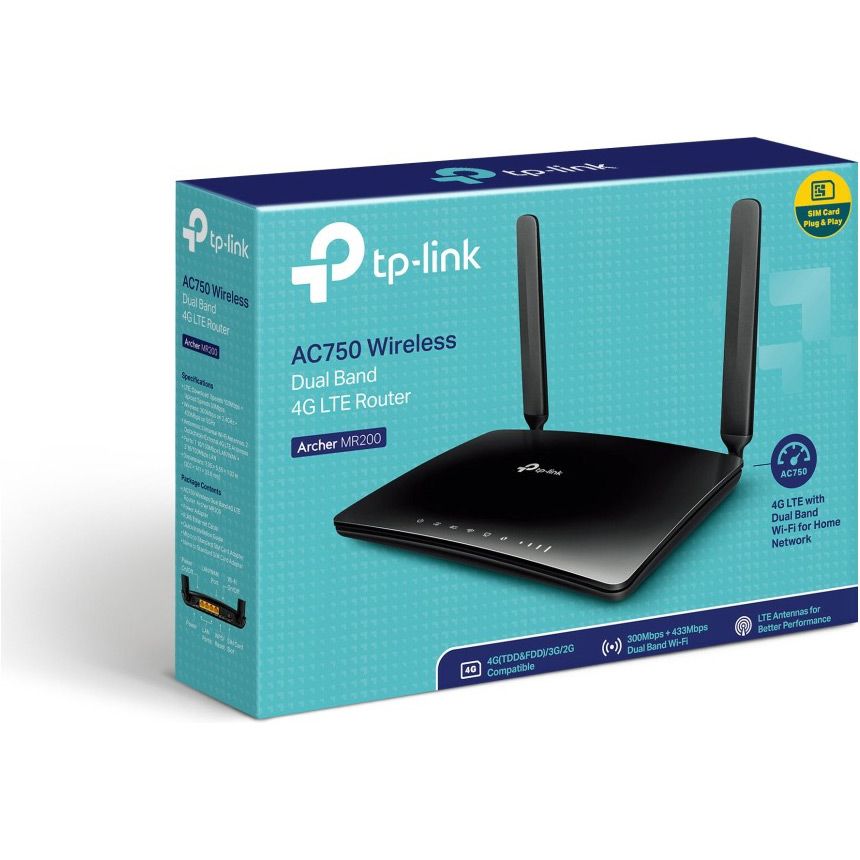Бездротовий маршрутизатор (роутер) TP-Link Archer MR200 4G