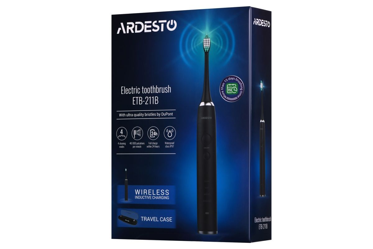 Електрична зубна щітка Ardesto ETB-211B 
