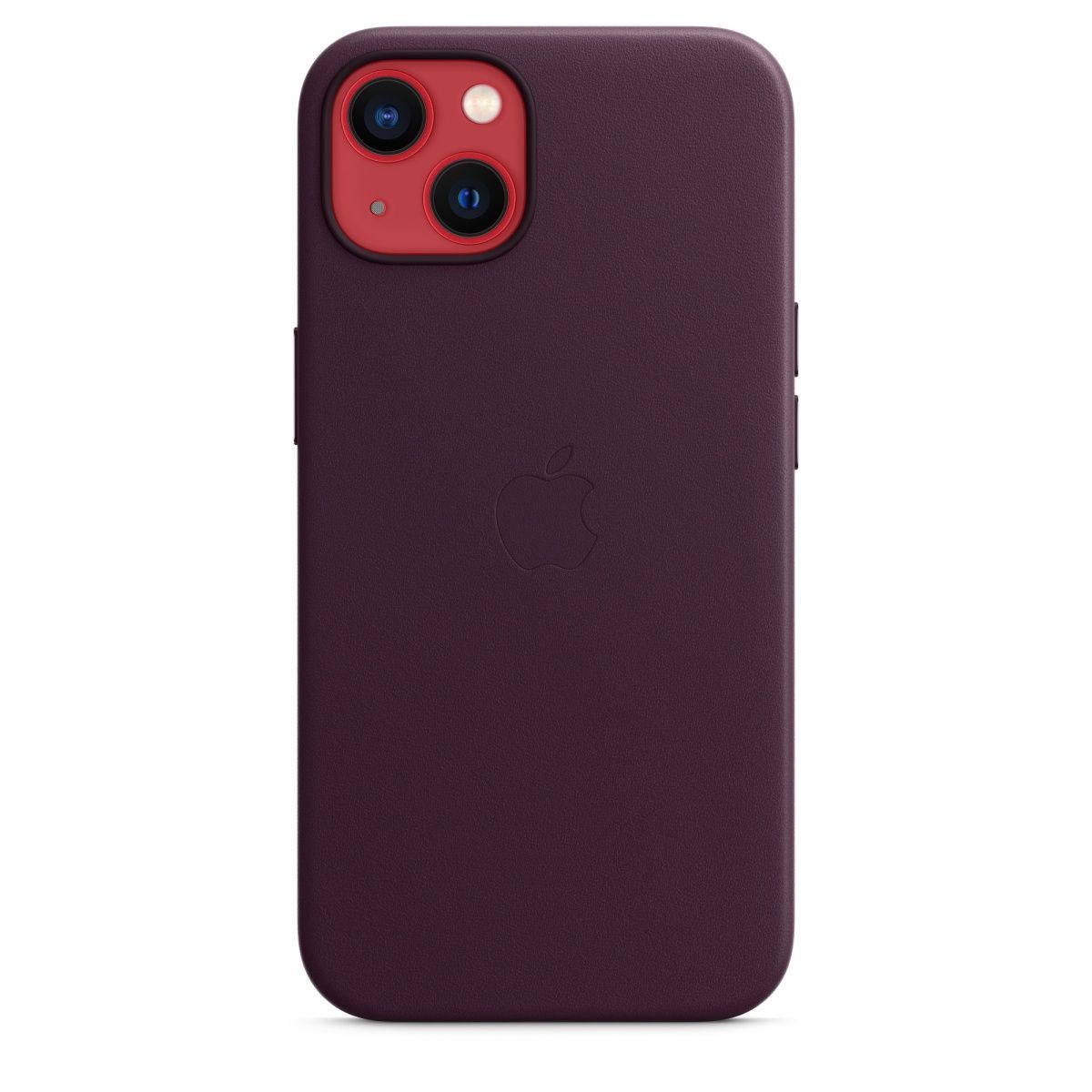 Чохол Leather Case з MagSafe для Apple iPhone 13 (6.1) (Dark Cherry) ААА