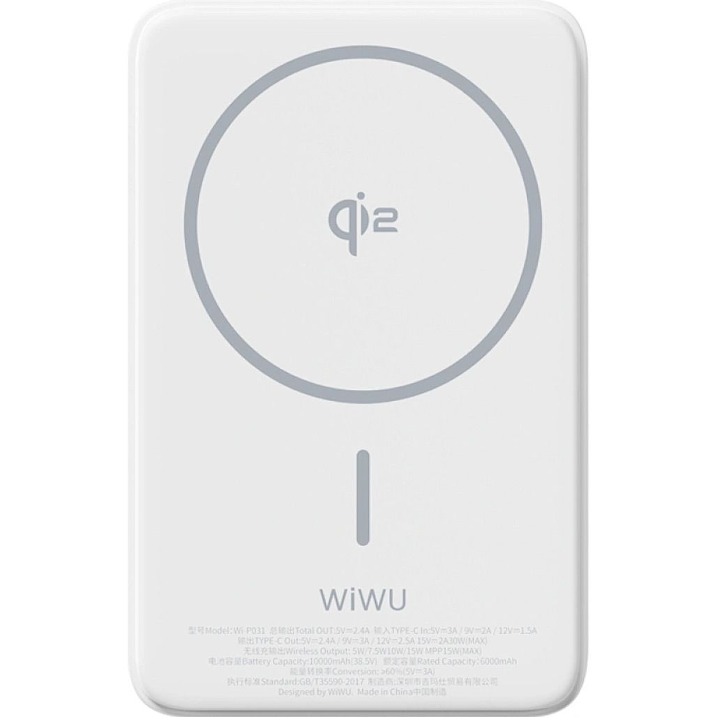 Зовнішній акумулятор WiWU Wi-P031 10000mAh White