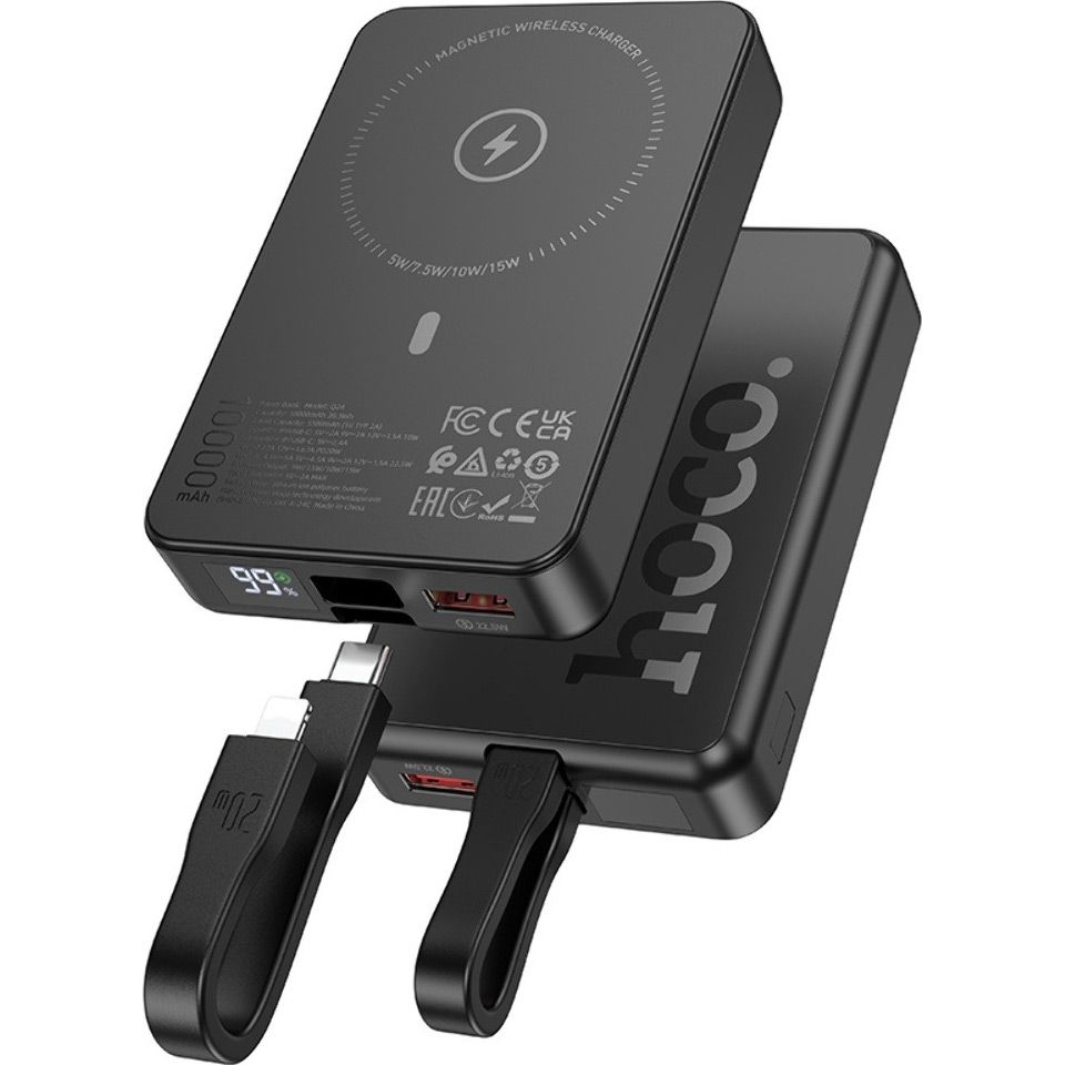 Зовнішній акумулятор Hoco Elegant MagSafe 10000mAh 22.5W Q24 Black 