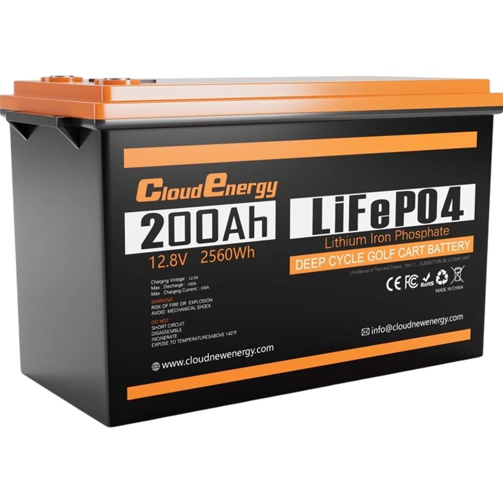 

Акумулятор Cloud Energy LiFePO4 12V (12.8V/200Ah/2560Wh) (CL12-200)