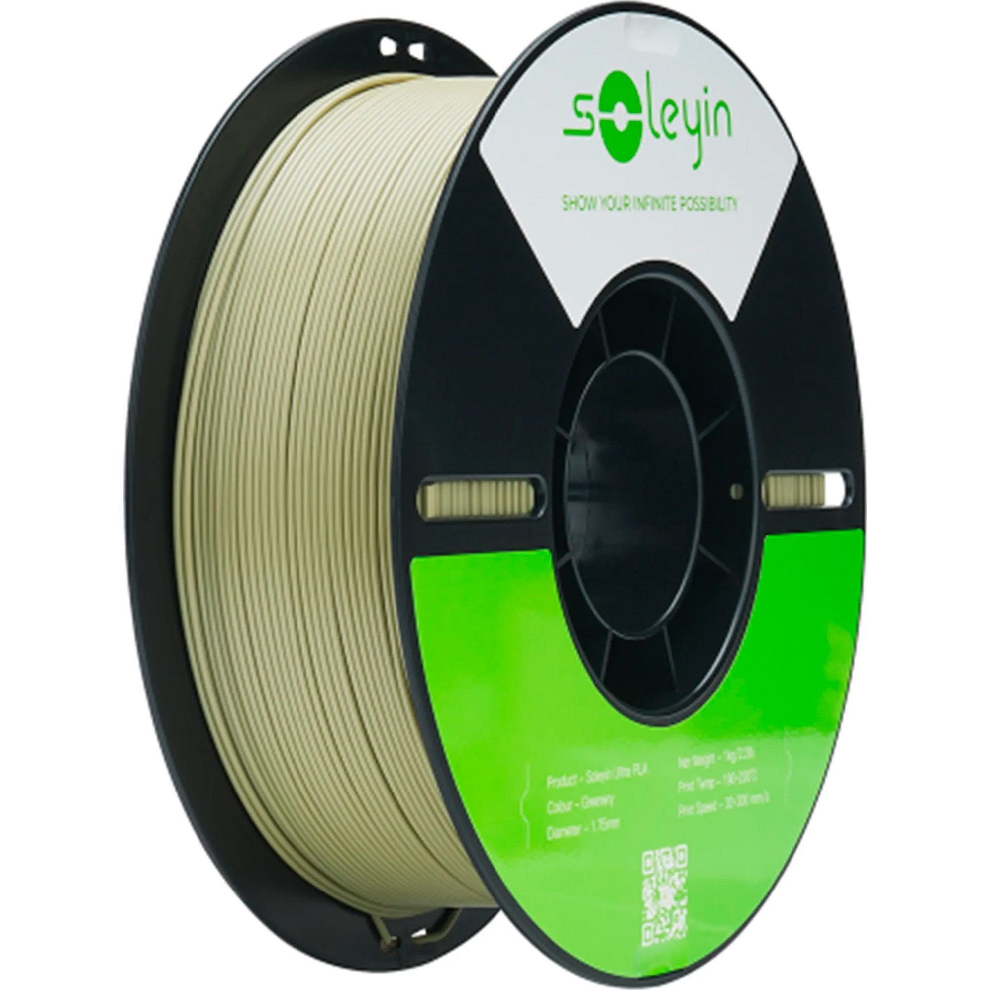 

Филамент для 3D-принтеров Creality Soleyin PLA Ultra 1kg Greenery (3301010503)
