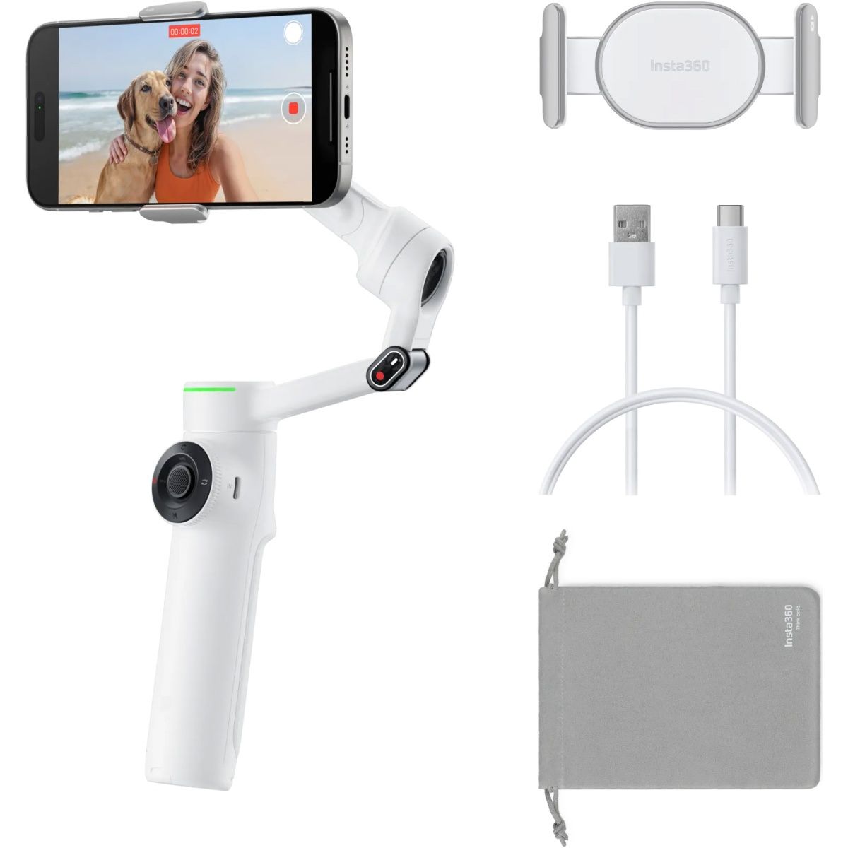 Стабілізатор відеозйомки Insta360 Flow 2 Pro White