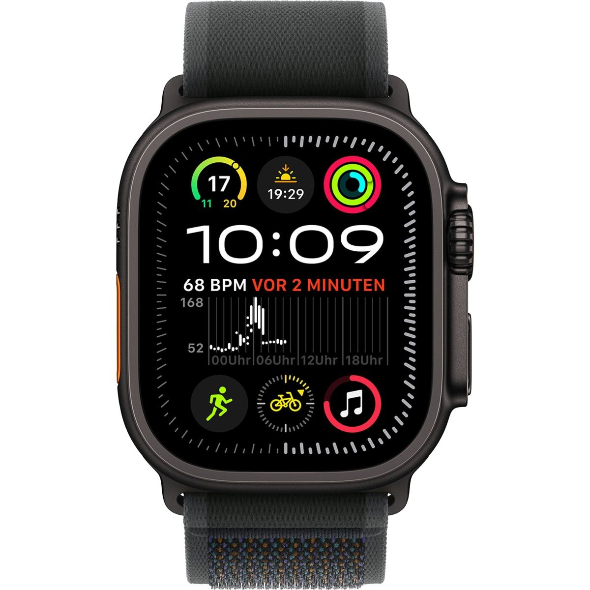 Смарт-годинник Apple Watch Ultra 2 49mm Black Titanium Case with Black Trail Loop M/L (MX4V3)