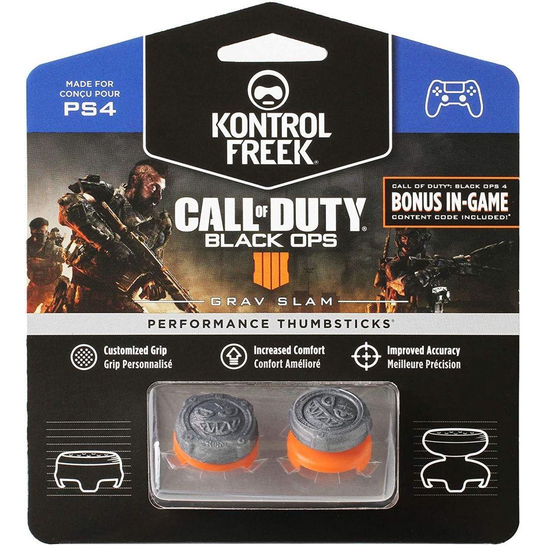 

Накладки на стики Kontrolfreek: Call Of Duty: Black Ops 4 Grav Slam 2-pack для PS4/PS5