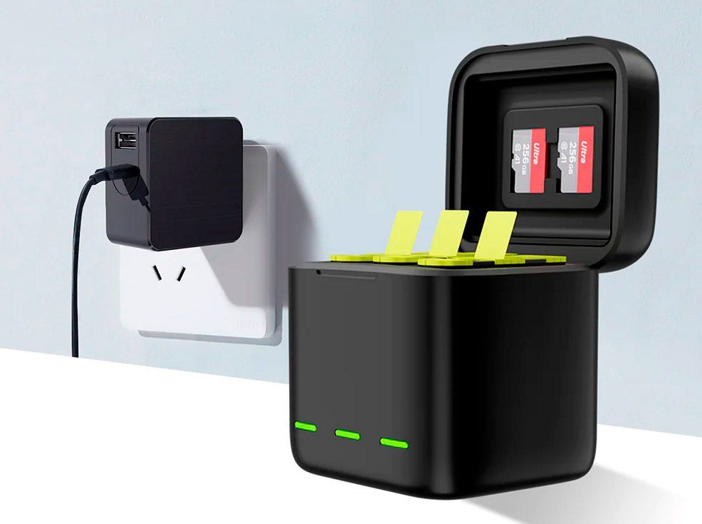 Зарядний пристрій Telesin Charger Box + Battery 3шт для GoPro 9/10/11 (GP-BNC-902-B)