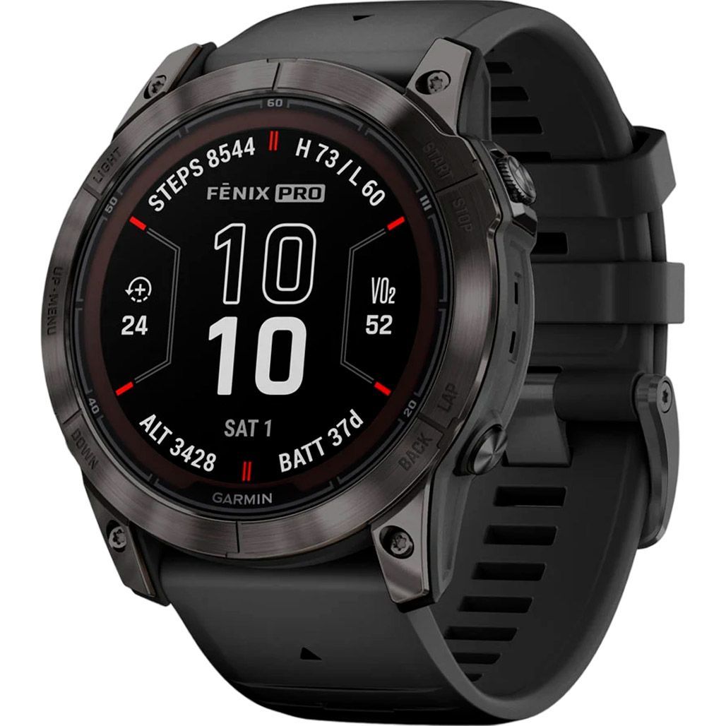 

Смарт-годинник Garmin Fenix 7X Pro Sapphire Solar Edition Carbon Gray DLC Titanium with Black Band (010-02778-10)