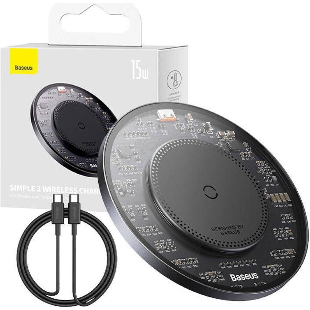 Бездротовий зарядний пристрій Baseus Simple 2 Black (CCJJ050001)