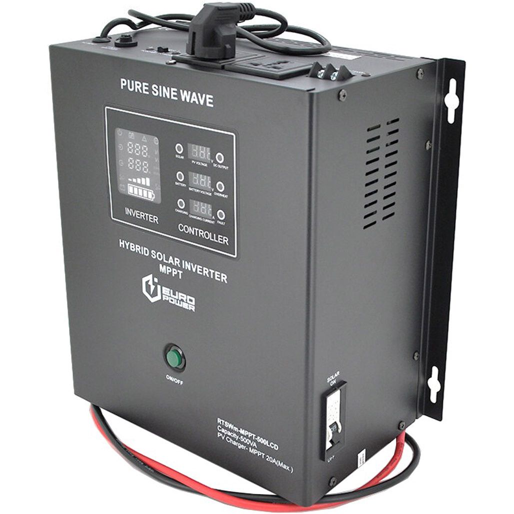 

Гибридный солнечный инвертор Europower RTSWm-MPPT-500LCD