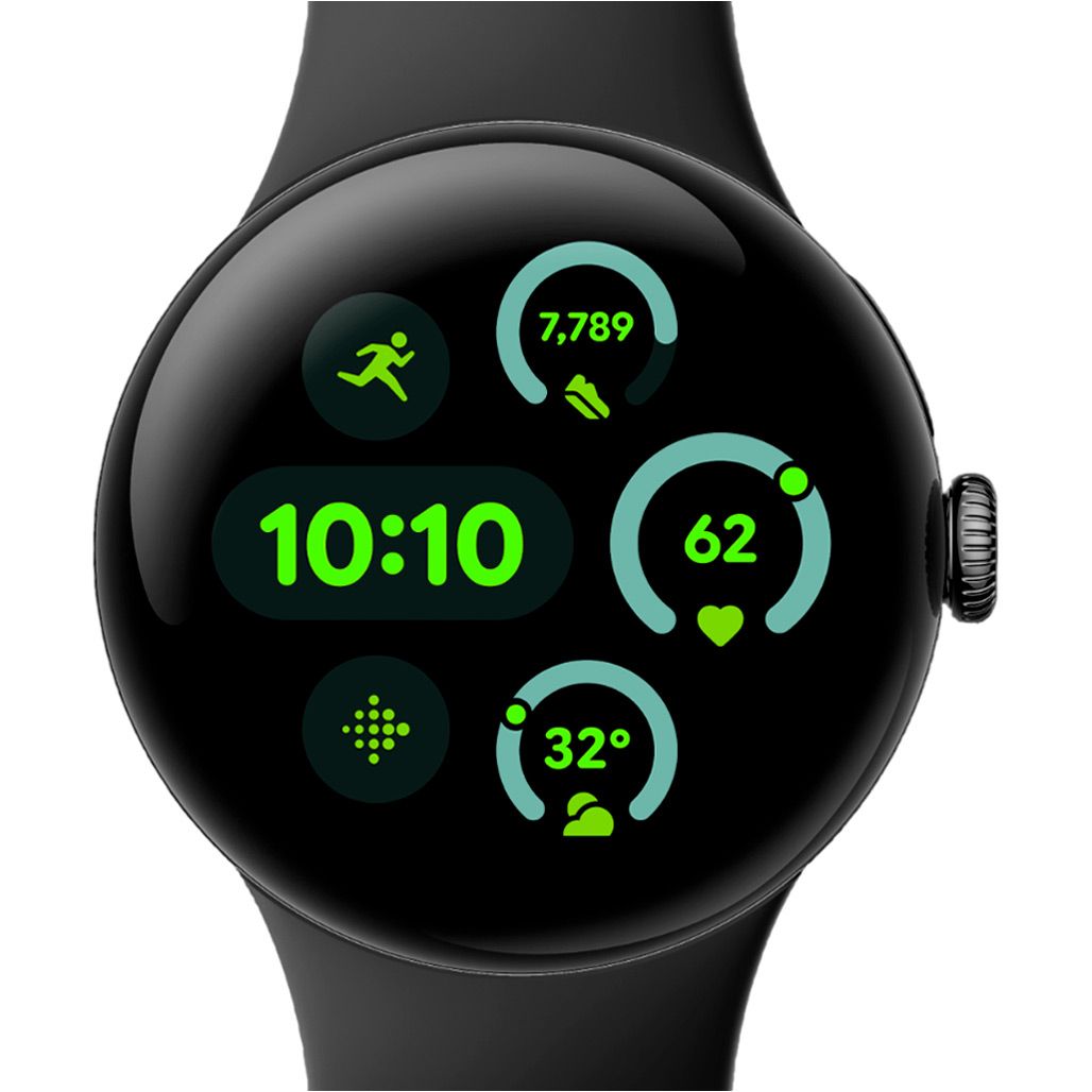 Смарт-годинник Google Pixel Watch 3 45mm Black Aluminum Case/Obsidian Active Band 