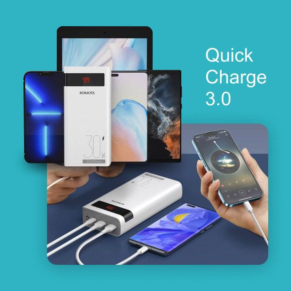 Зовнішній акумулятор Romoss Sense 8PS Pro 30000mAh 30W White (PHP30-892-1133H)