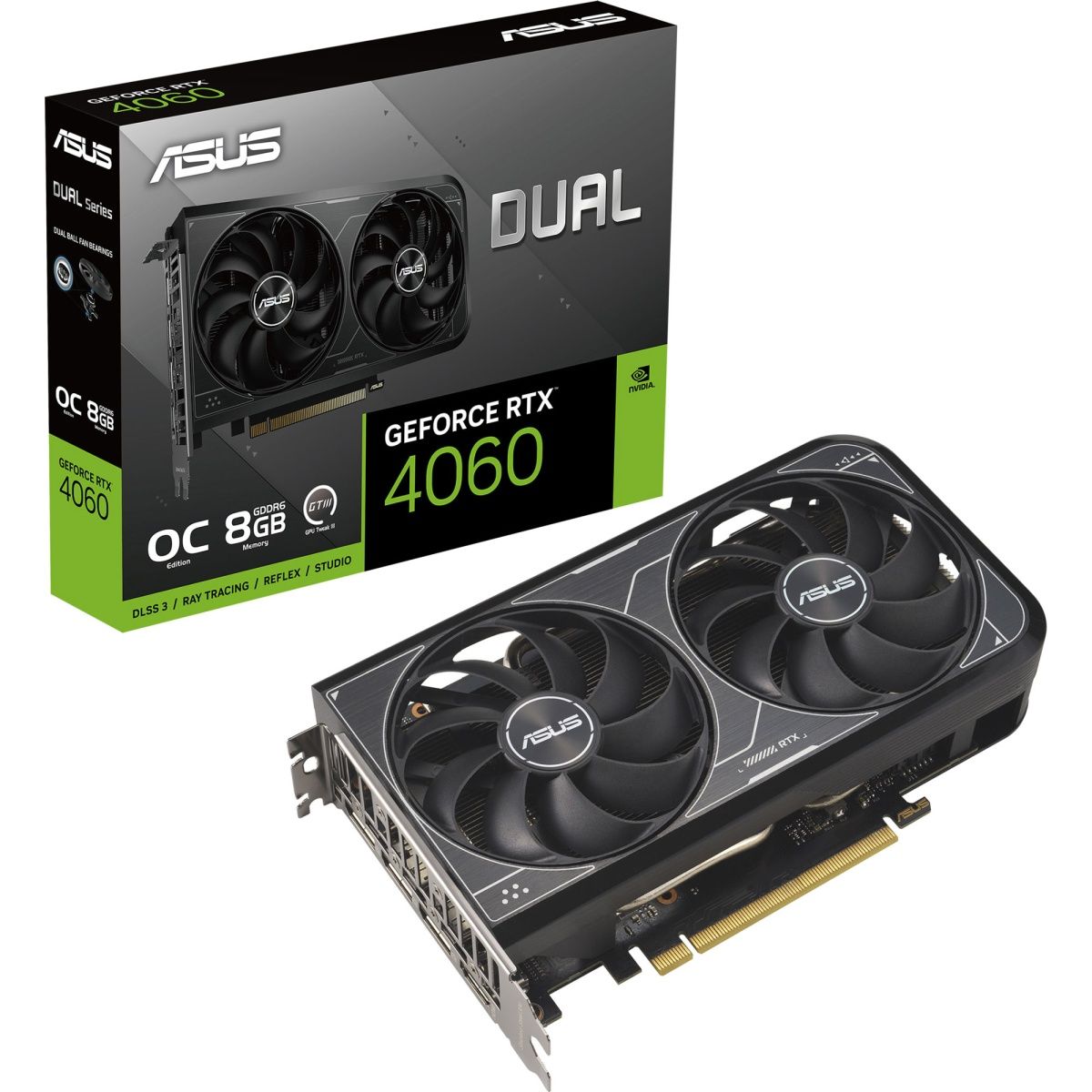 

Відеокарта Asus Dual GeForce RTX 4060 V2 OC Edition 8GB GDDR6 (90YV0JC4-M0NA00) EU