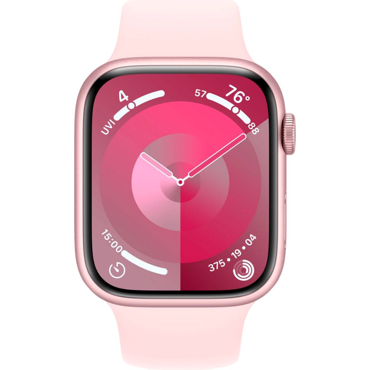 Смарт-годинник Apple Watch Series 9 GPS 45mm Pink Aluminum Case with Light Pink Sport Band M/L (MR9H3)