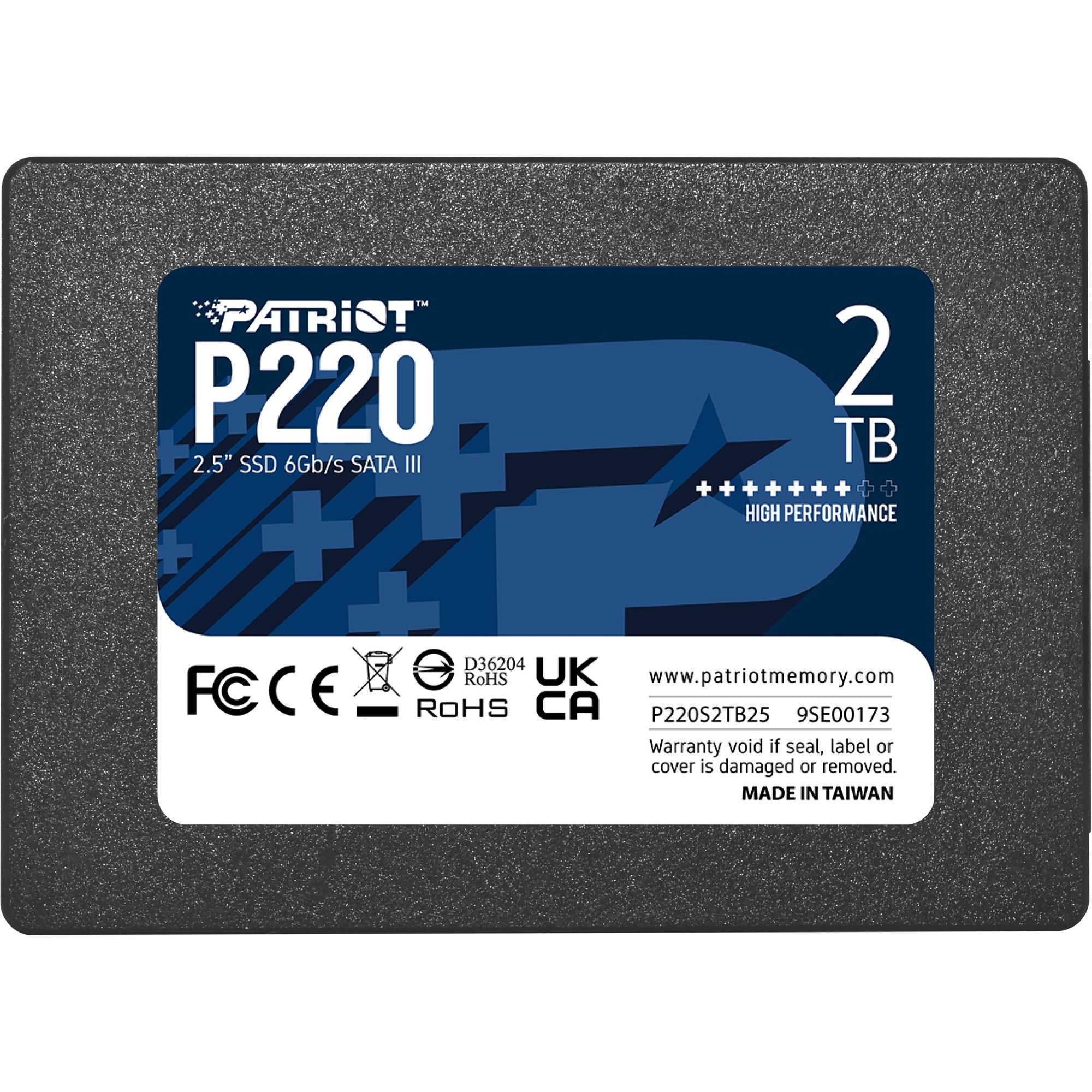 

SSD накопитель Patriot P220 2TB (P220S2TB25)