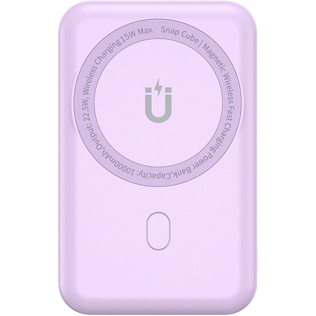 

Зовнішній акумулятор WiWU Snap Cube Magnetic Wireless Charger 10000mAh Purple (6936686409391)