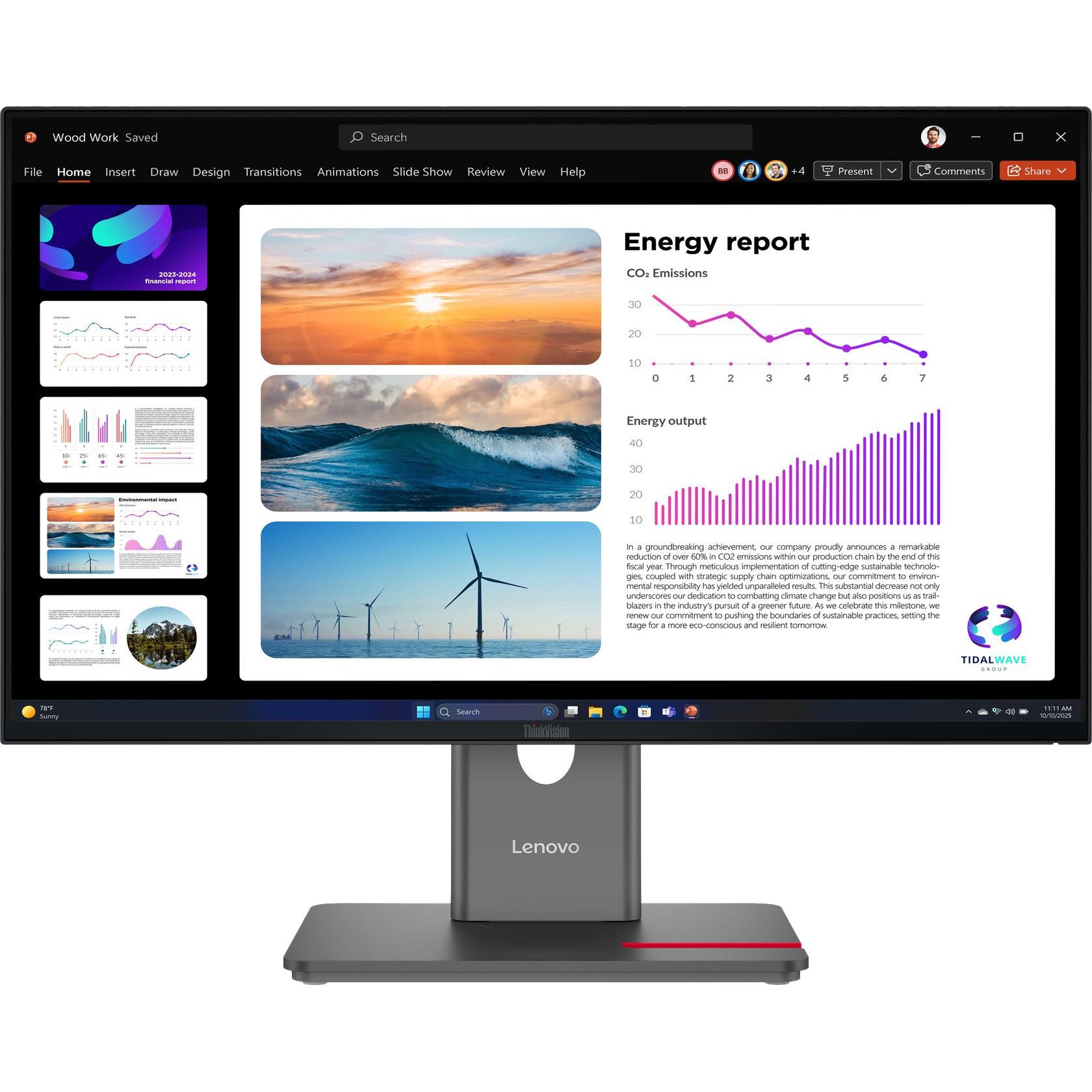

Монітор Lenovo ThinkVision 23.8" P24Q-40 (64B2GAT1EU) EU
