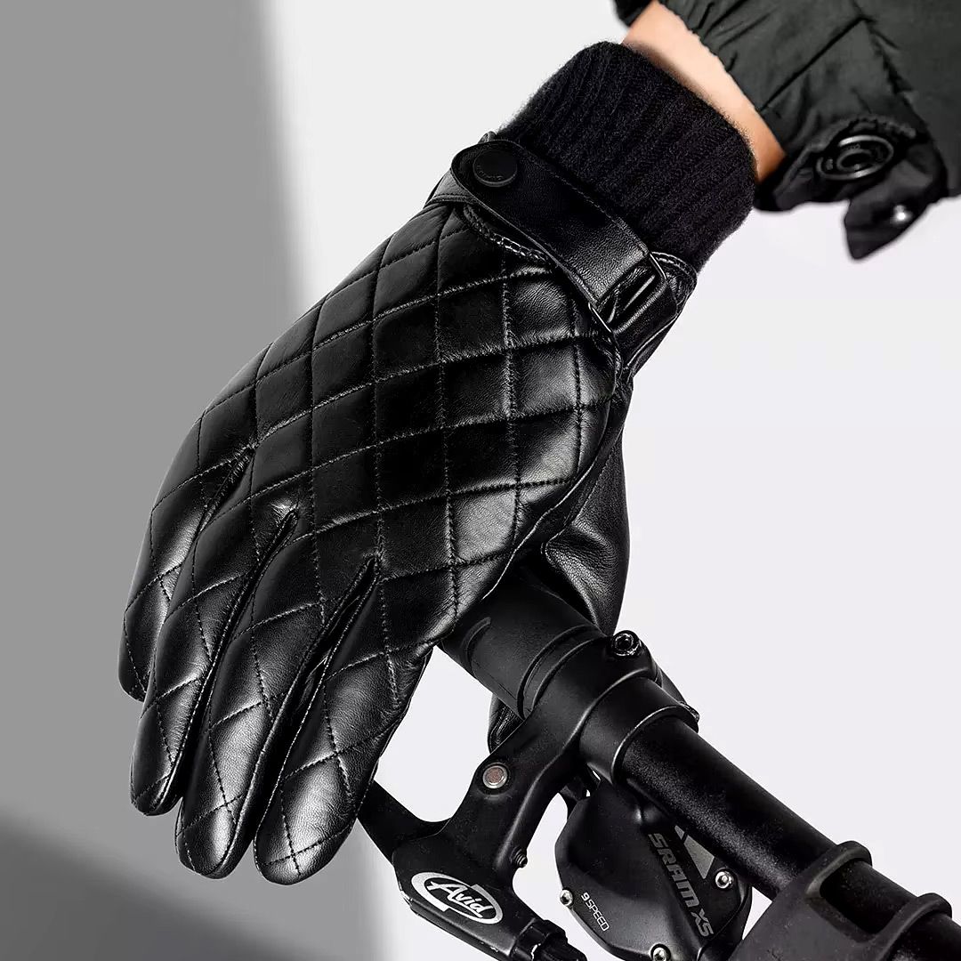 Рукавички шкіряні чоловічі Qimian Sheepskin Gloves size M Black