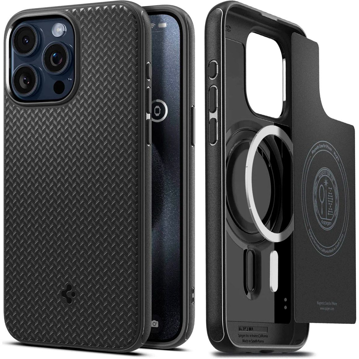Чохол Spigen Mag Armor MagFit with MagSafe для Apple iPhone 15 Pro Matte Black (ACS06736)