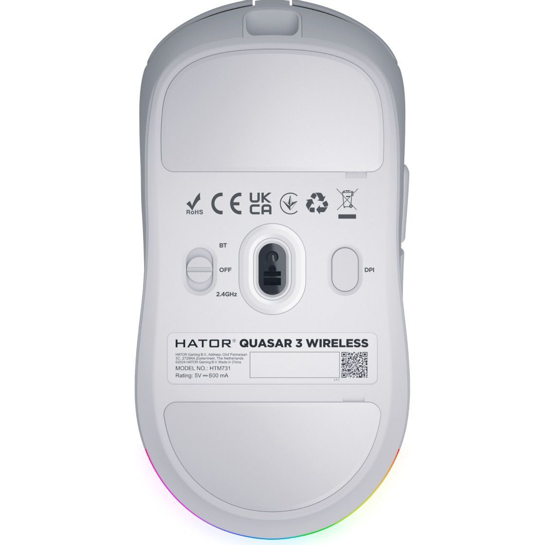 Миша Hator Quasar 3 Wireless White (HTM731)