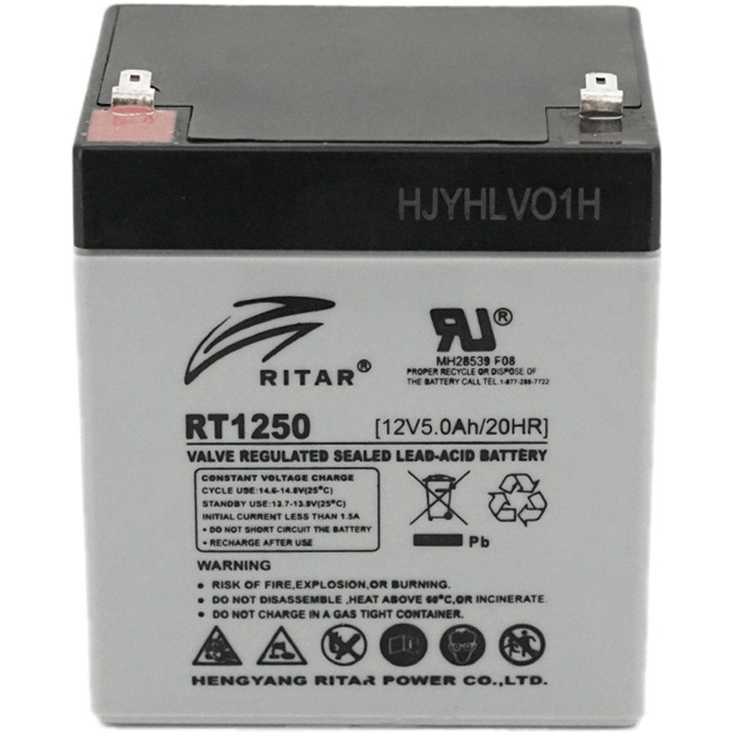 

Акумулятор Ritar AGM 12V (12V/5Ah/60Wh) (RT1250)