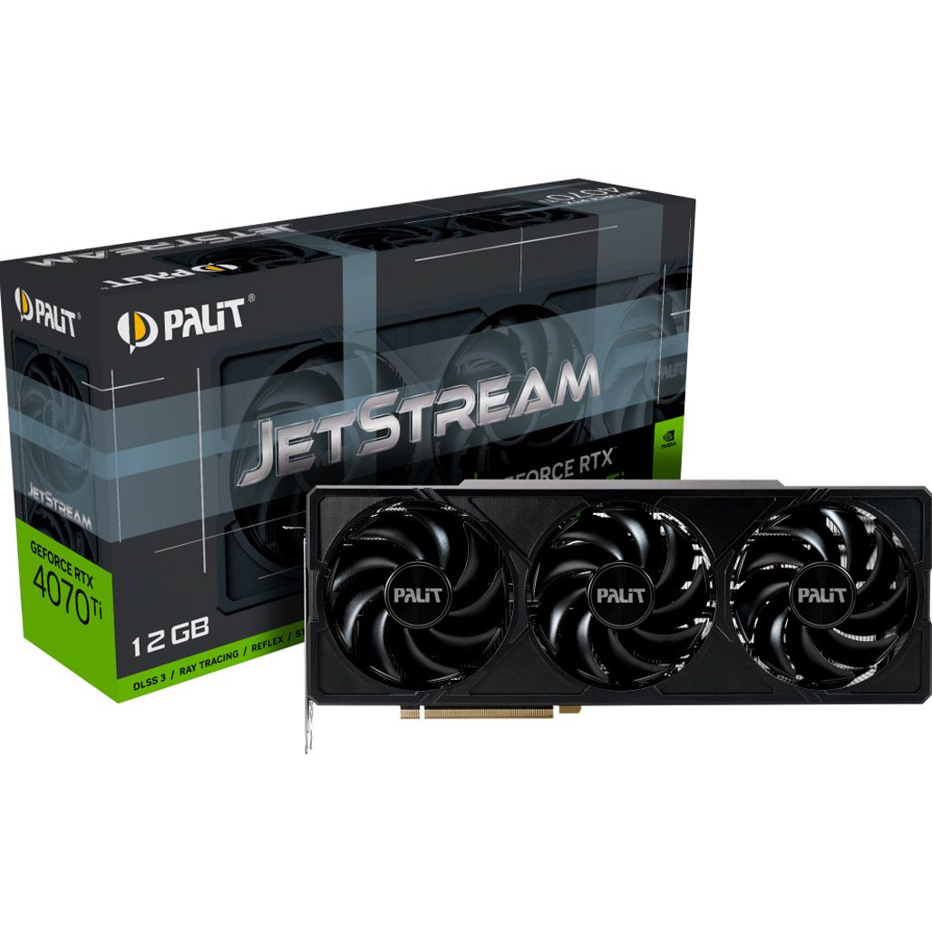

Відеокарта Palit GeForce RTX 4070 Ti JetStream 12GB (NED407T019K9-1043J)