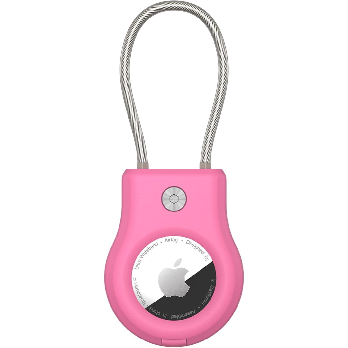 Чехол для поисковой метки Apple AirTag Keychain with Wire Cable Pink