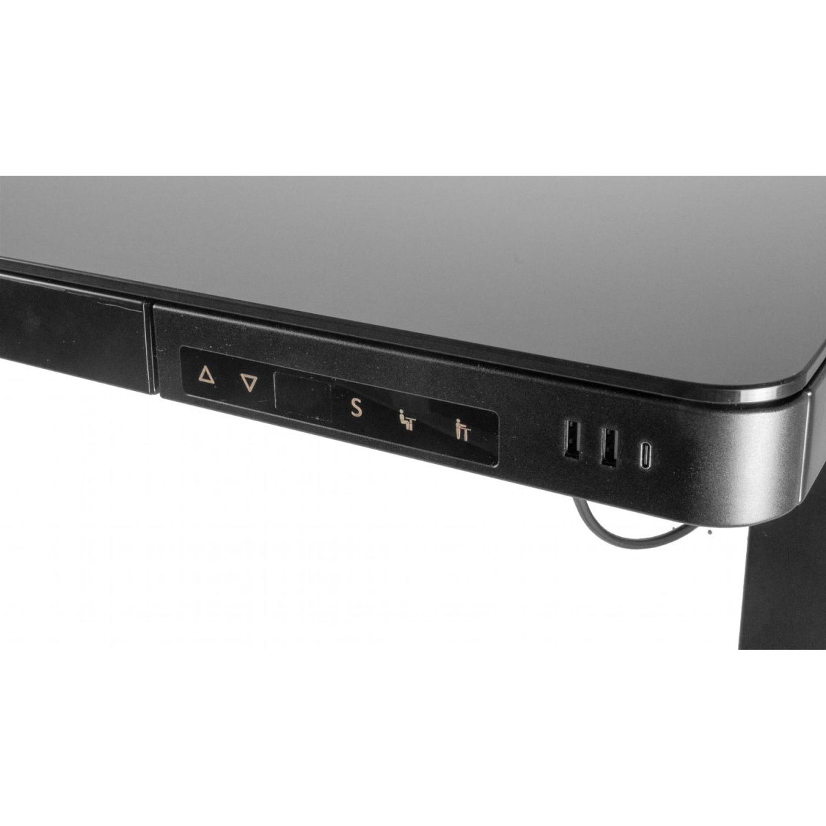 Комп`ютерний ігровий стіл Barsky StandUp black glass 1200x600 (BST-11)