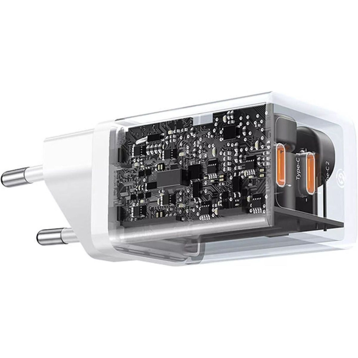 Мережевий зарядний пристрій Baseus GaN5 Pro 40W 2xUSB-C White (CCGP180102)