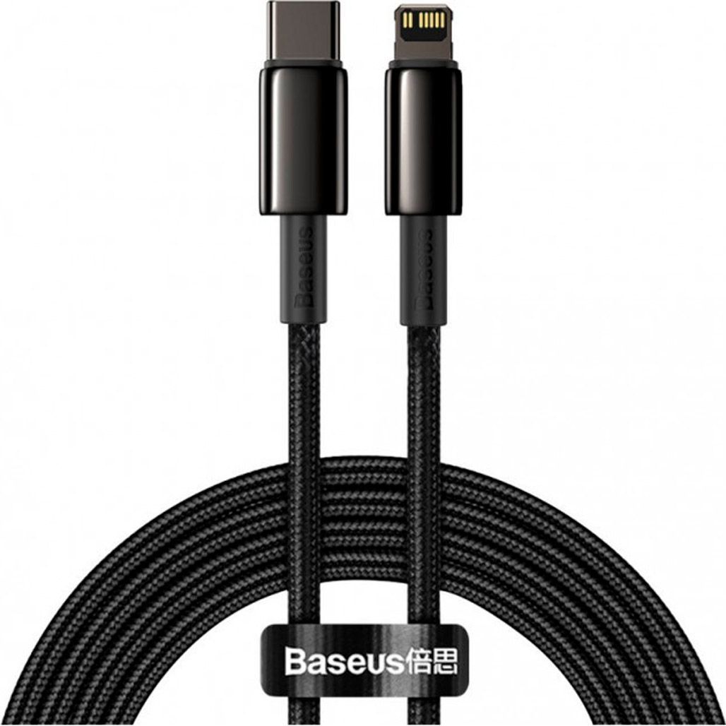 

Кабель Baseus Tungsten Gold USB-C to Lightning 2m Black (CATLWJ-A01)