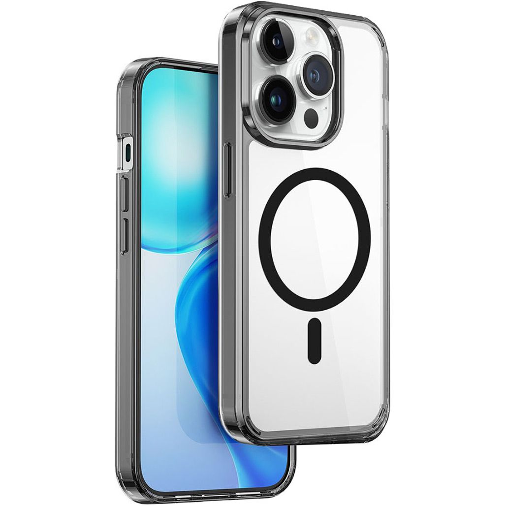 

Чохол WiWU Magnetic Crystal Case для Apple iPhone 15 Pro Max Transparent/Black