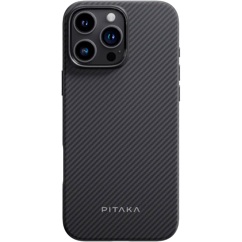 

Чехол Pitaka Military-Grade Protective Case Twill 600D для Apple iPhone 16 Pro Black/Grey (KI1601PPA)