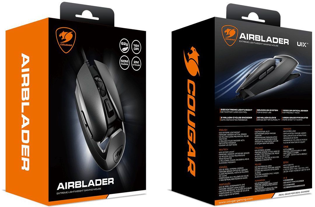 Мышь Cougar AirBlader USB Black (3M410WONB.0001) [74356] 