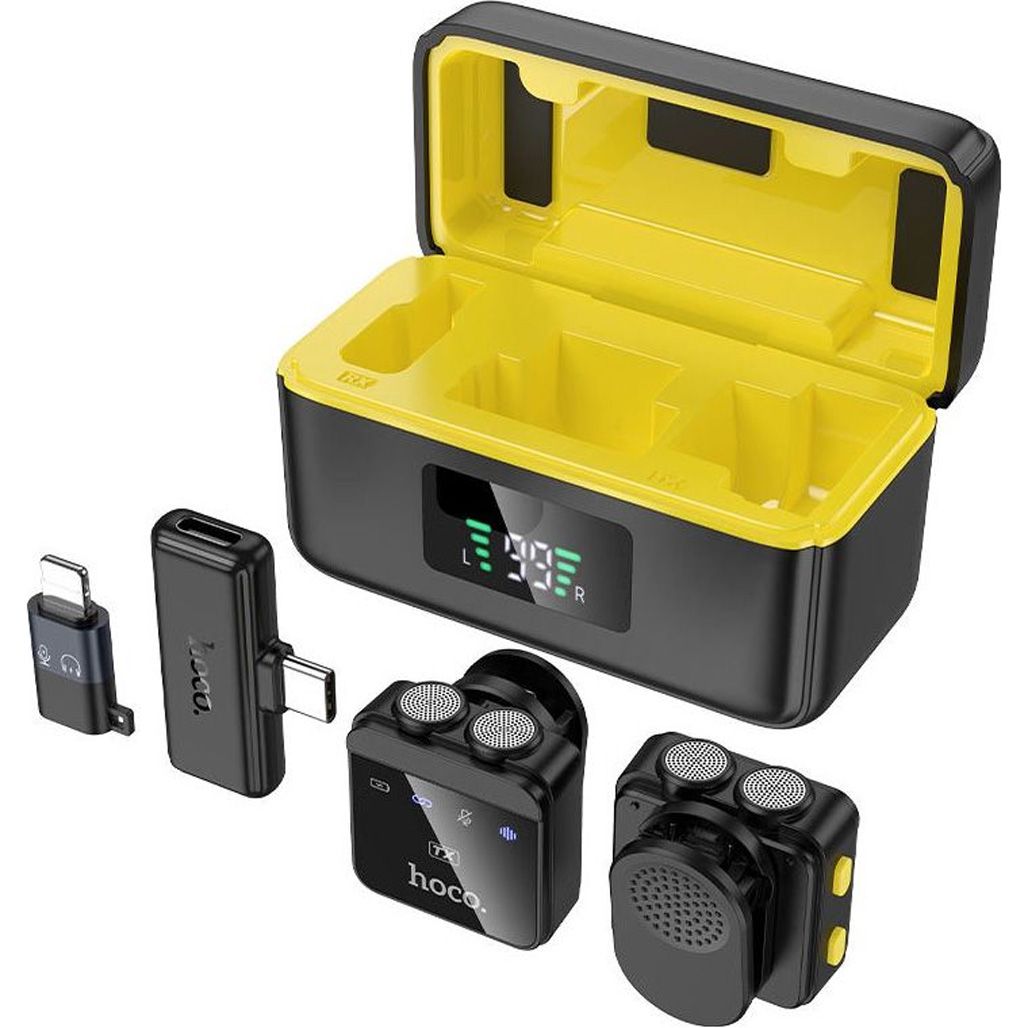 

Микрофонная радиосистема Hoco L17 Lightning/USB-C Black (6942007645997)