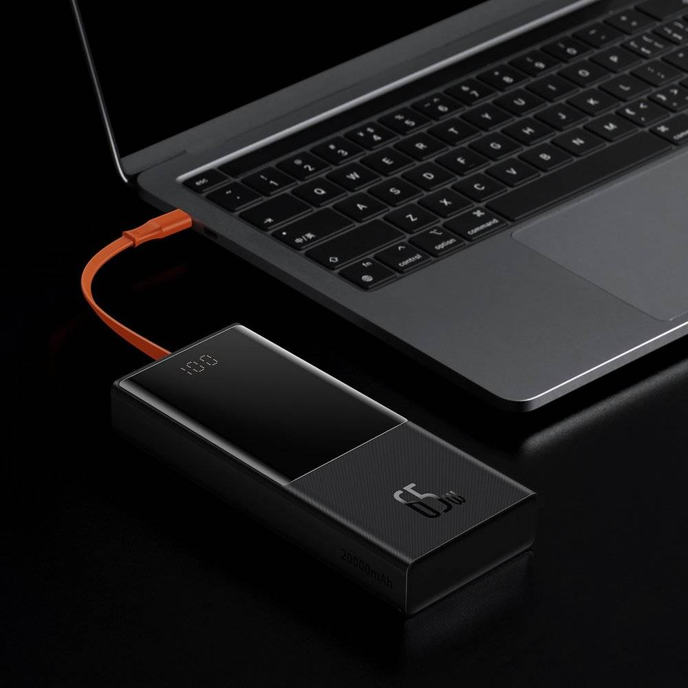 Зовнішній акумулятор Baseus Elf Digital Display 20000mAh 65W Black (PPJL000001)