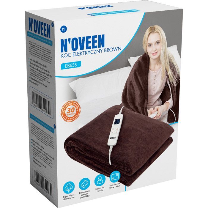 Електроковдра N`oveen EB655 Brown