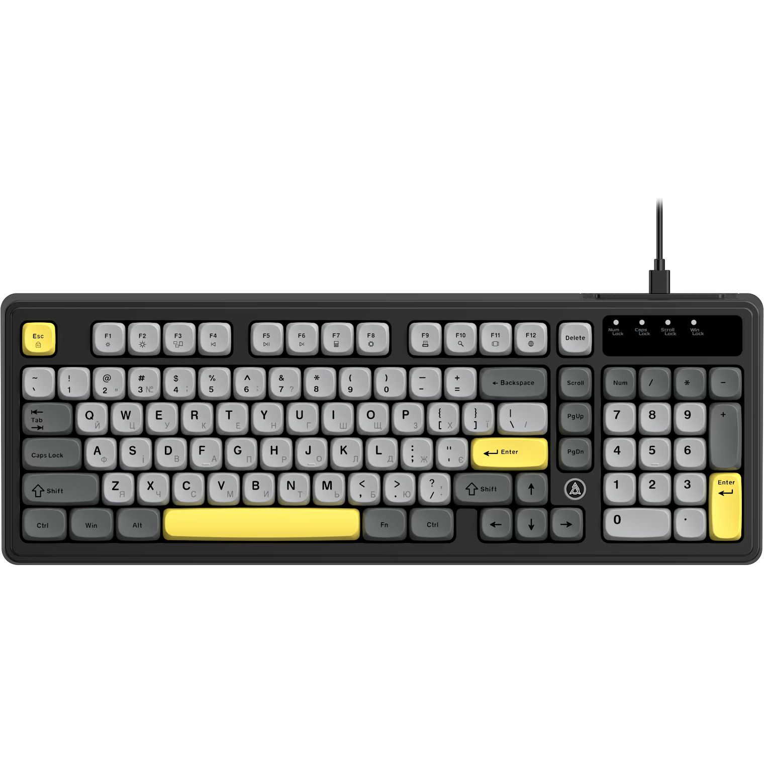

Клавиатура Ajazz AF98 Black/Grey/Yellow (AF98-BGY)