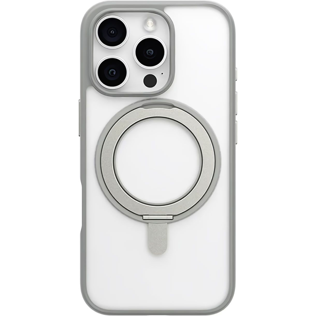 

Чехол Blueo Frosted Magnetic Case Rotatable Stand with MagSafe для Apple iPhone 16 Pro Grey