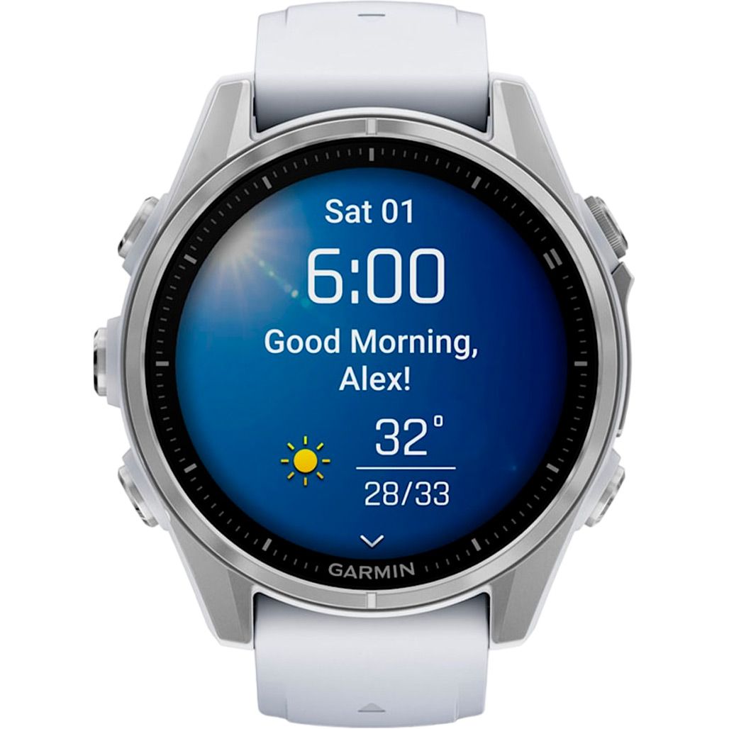 Смарт-годинник Garmin Fenix 8 AMOLED 43mm Silver with Whitestone Silicone Band (010-02903-00) 