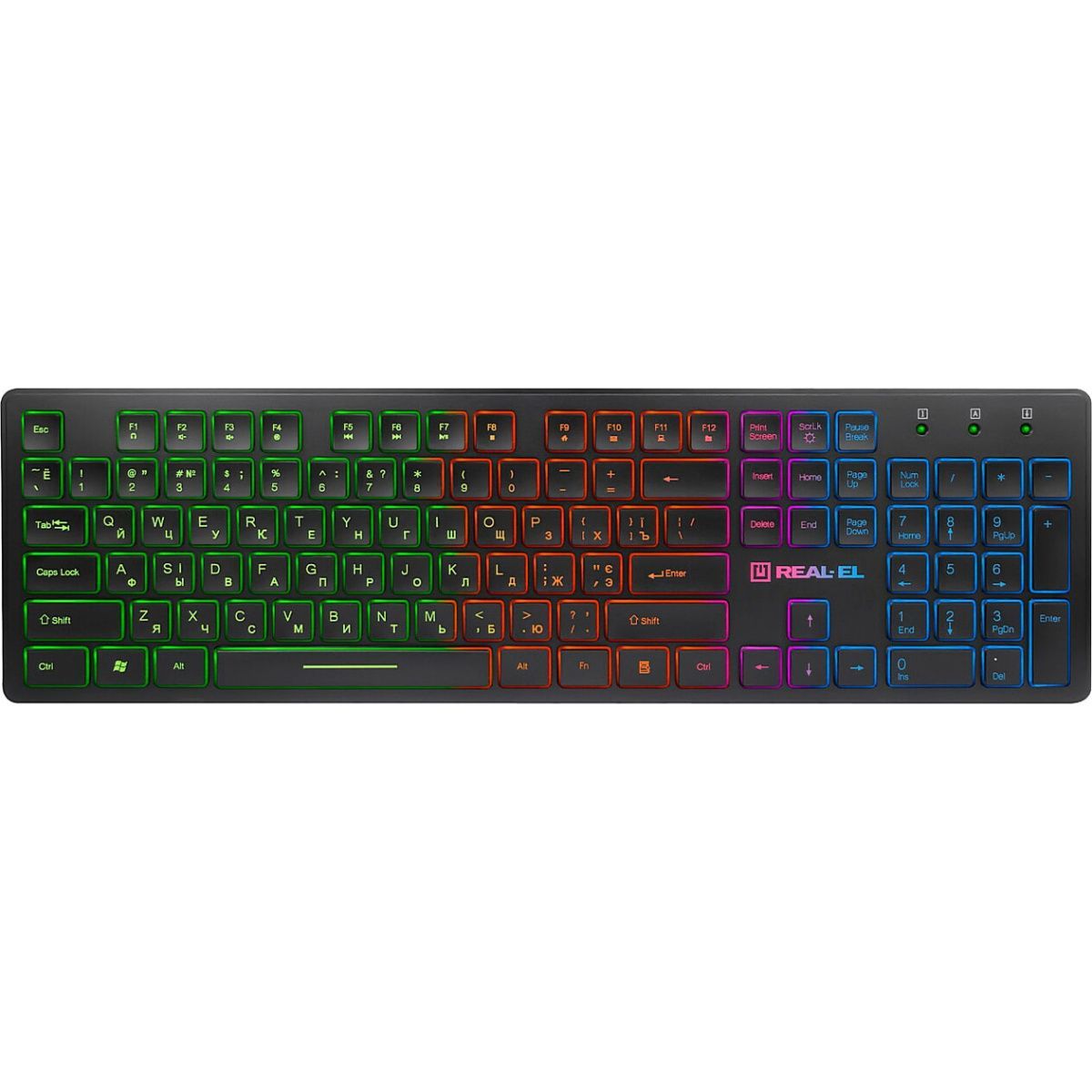 

Клавіатура REAL-EL Comfort 7070 Backlit Black (EL123100018)