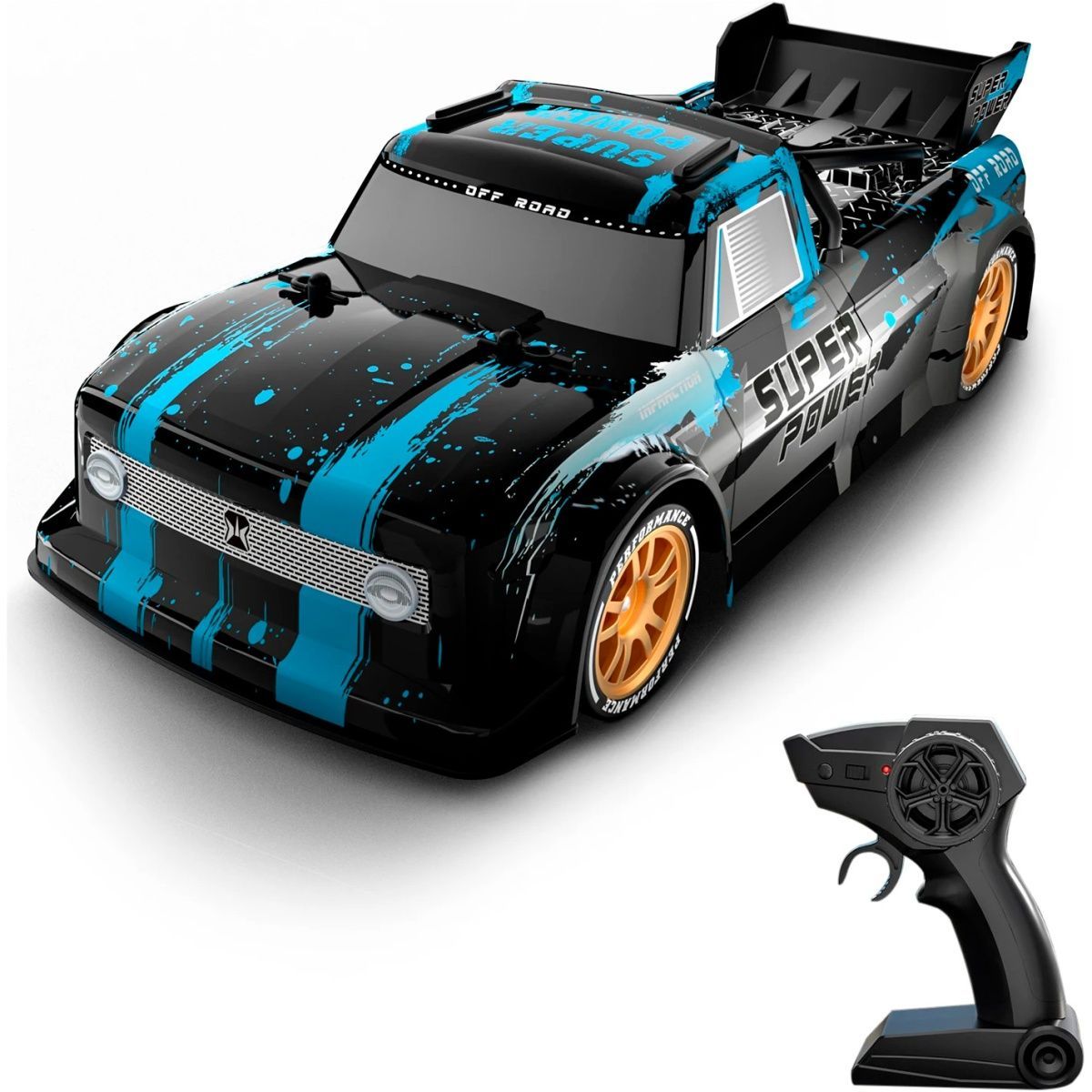 Машинка на радіокеруванні JJRC Q123 Off-Road Truck Drifting Car Black/Blue