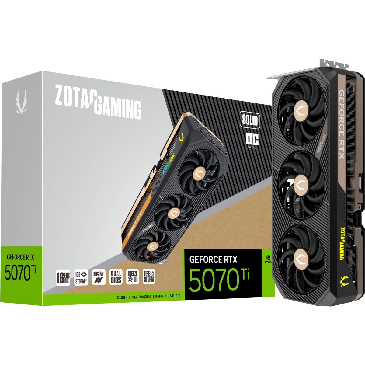 

Відеокарта Zotac Gaming GeForce RTX 5070 Ti SOLID OC (ZT-B50710J-10P) EU