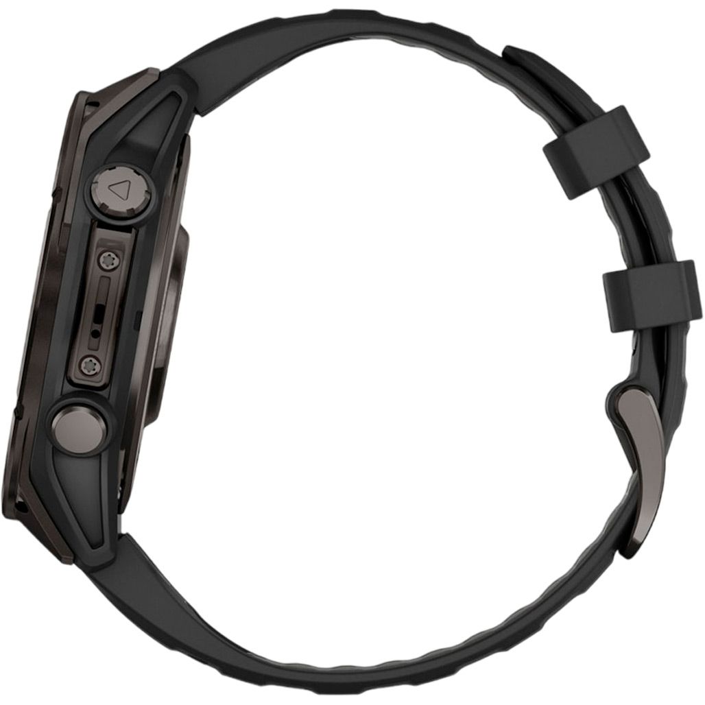 Смарт-годинник Garmin Fenix 8 AMOLED Sapphire 47mm Carbon Gray DLC Titanium with Black/Pebble Gray Silicone Band (010-02904-20) 