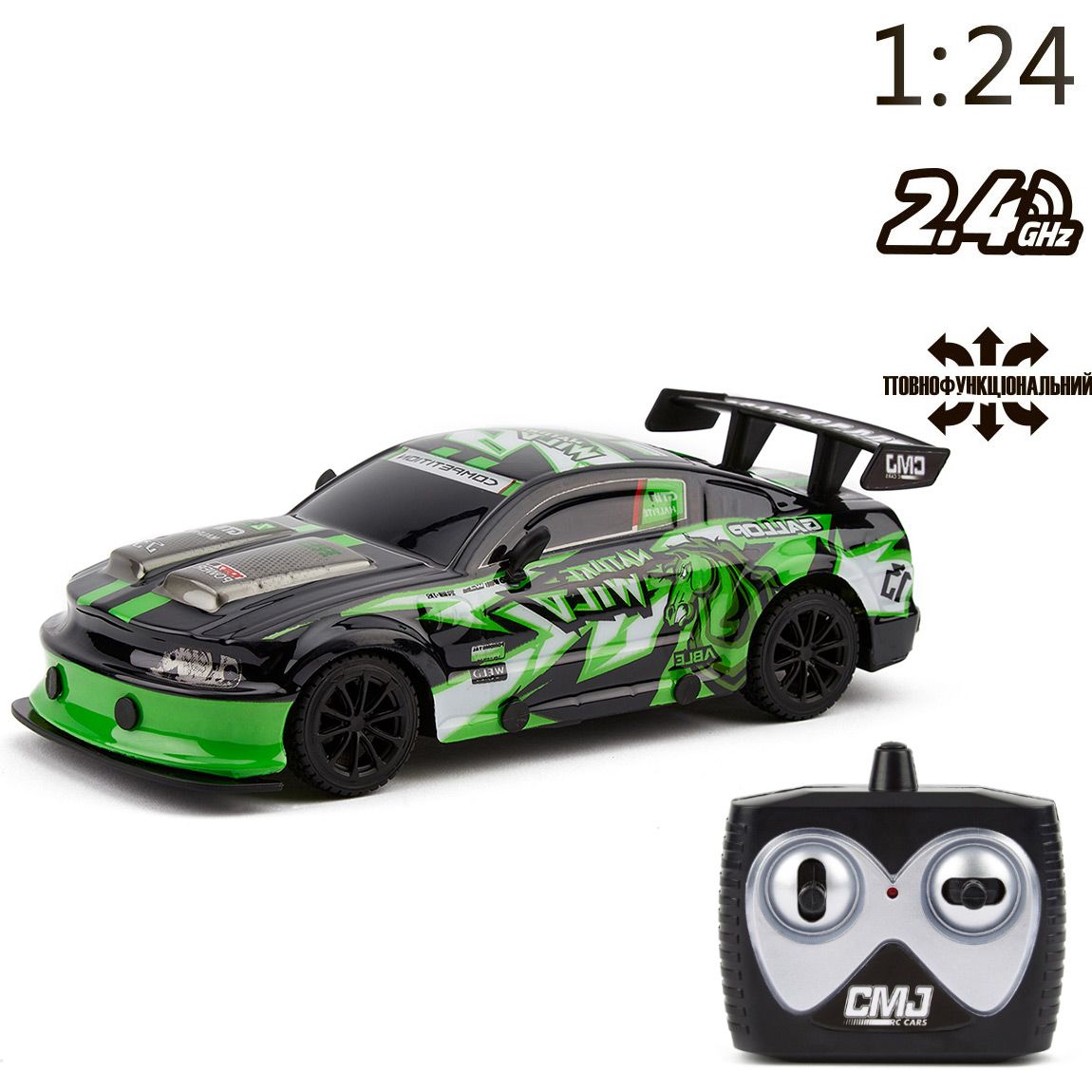 Машинка на радіокеруванні KS Drive Road Rebels 1:24 Green