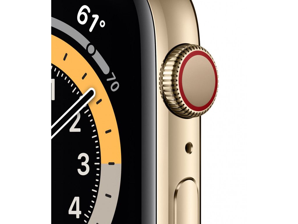 Смарт-часы Apple Watch Series 6 GPS + Cellular 44mm Gold Stainless Steel Case w. Gold Milanese L. (M07P3) [51002] 