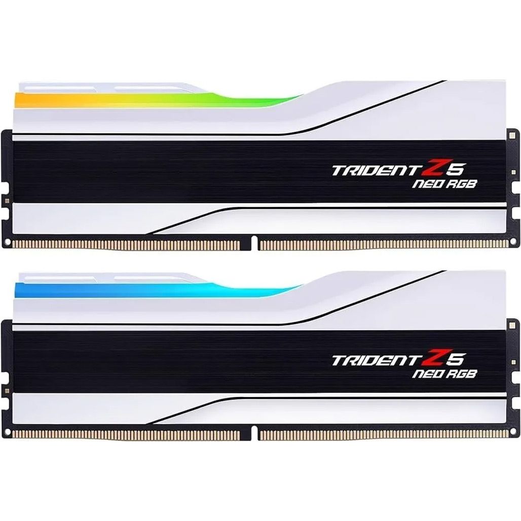 

Модуль пам'яті DDR5 G.Skill Trident Z5 Neo RGB 2x32GB 6000 MHz White (F5-6000J2636H32GX2-TZ5NRW)