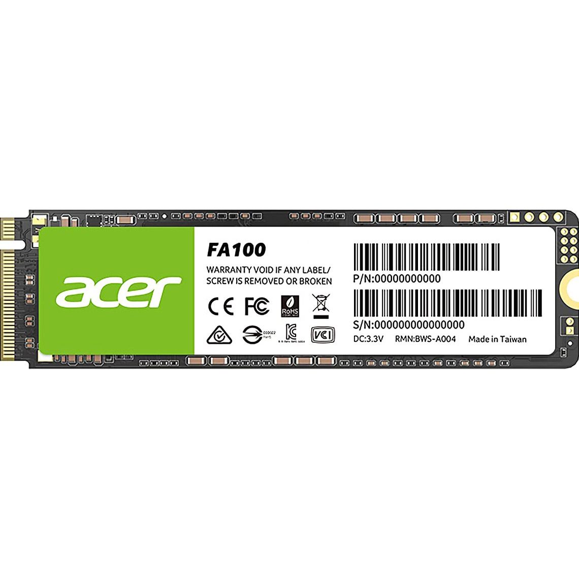 SSD накопитель Acer FA100 256GB (BL.9BWWA.118)