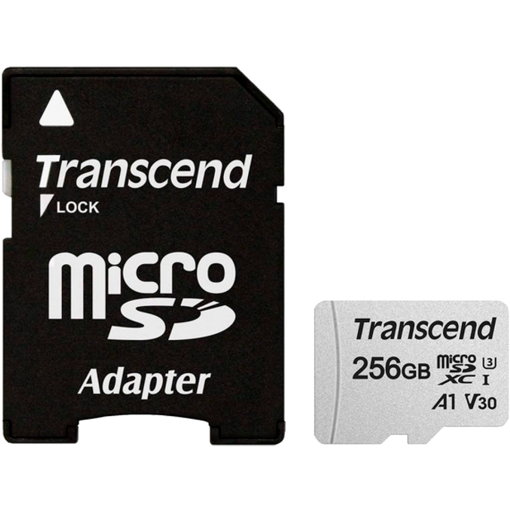 

Карта памяти Transcend microSDXC 300S 256GB UHS-I (U3) + adapter SD (TS256GUSD300S-A)