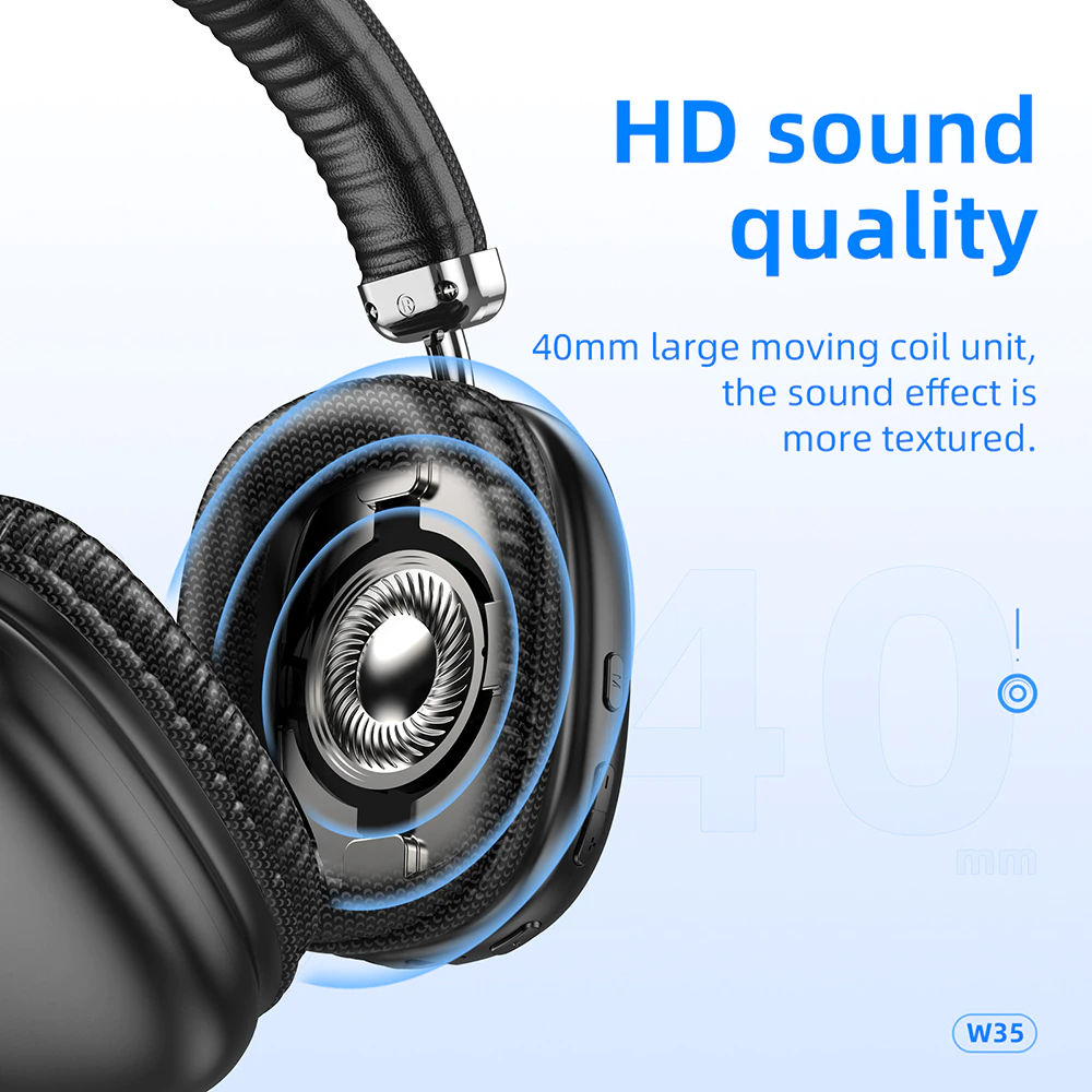 Навушники Hoco W35 Stereo Bluetooth Headphones (Silver) 