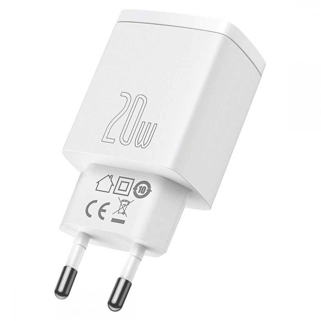 

Мережевий зарядний пристрій Baseus Compact Quick Charger 20W (CCXJ-B02) White